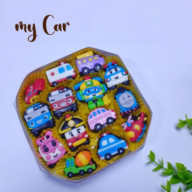 

coklat karakter mobil lucu dan imut