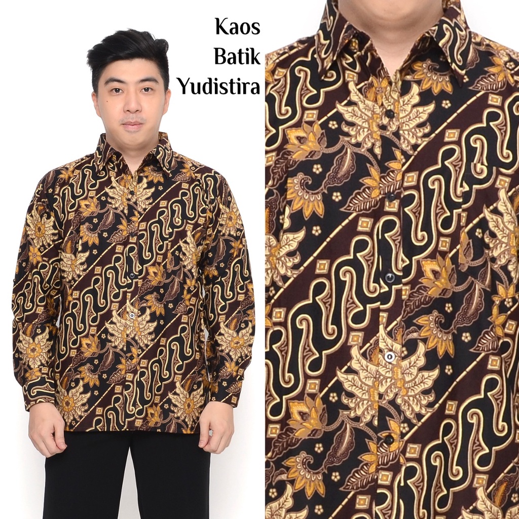 Yudistira Kemeja Pria Dewasa Batik Katun Halus Premium