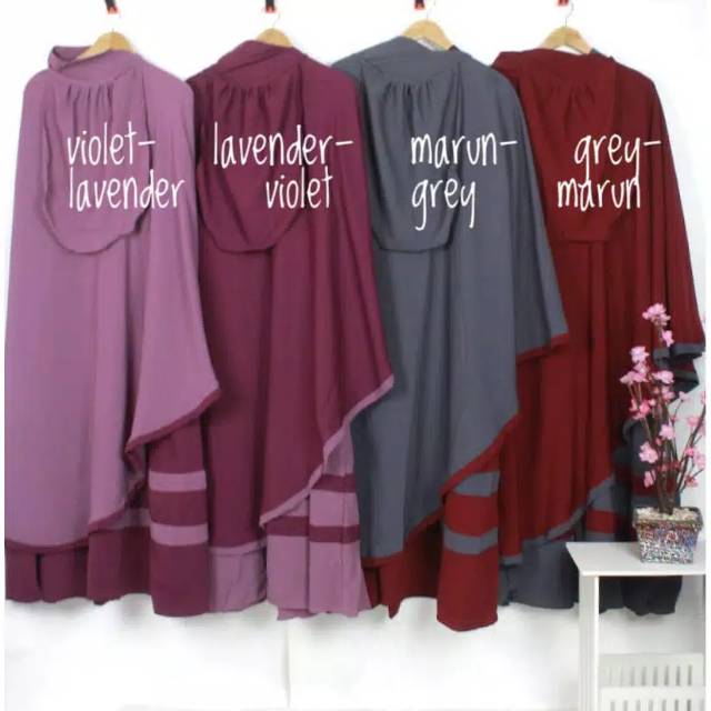 Gamis set khimar+ cadar bahan wolfis exslusif