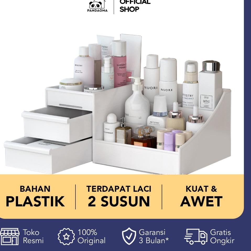 R8P4 Pandaoma Rak Kosmetik Drawer Sge Kotak Penyimpanan Skincare KF9