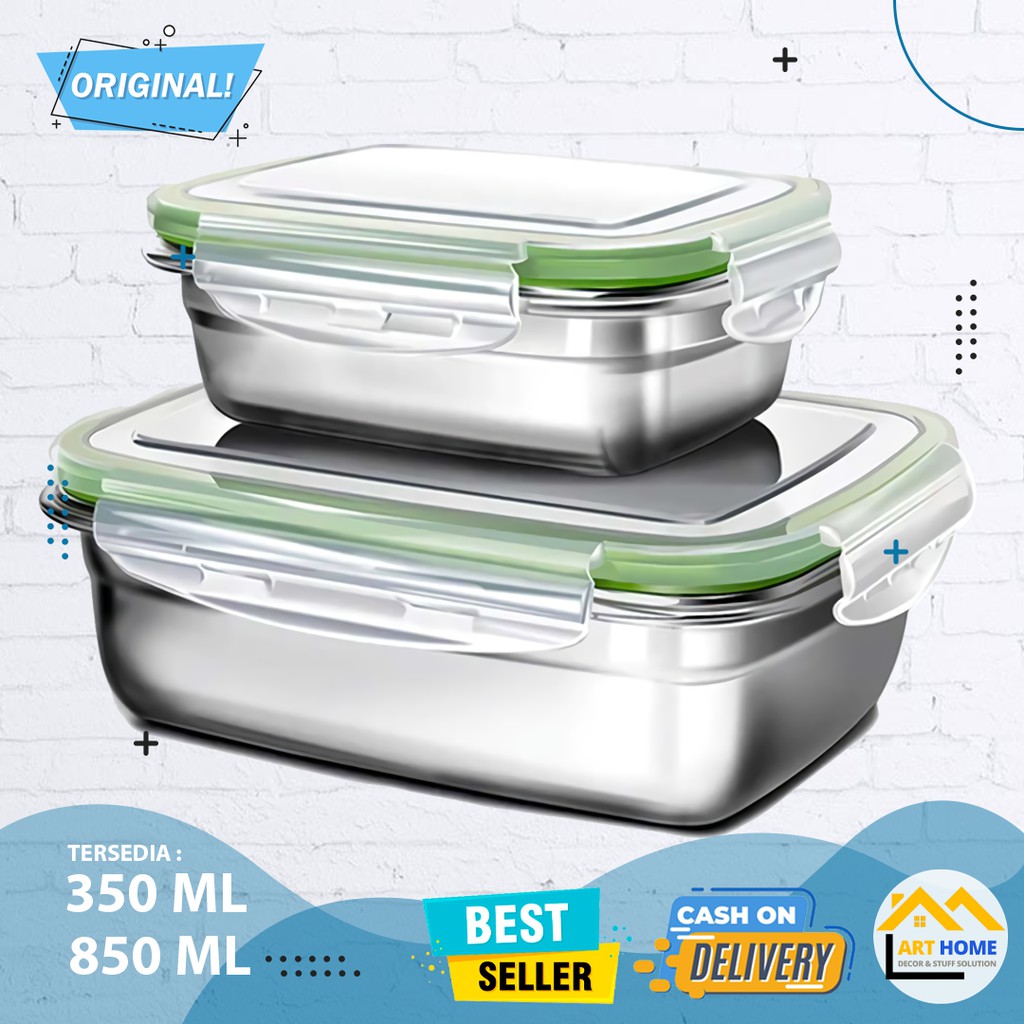 Jual Kotak Tempat Makan Bento Lunch Box Stainless Steel Awet Anti ...