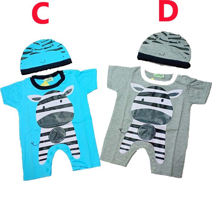 Baju Bayi Laki Laki Romper Jumper Bayi Lucu Zebra