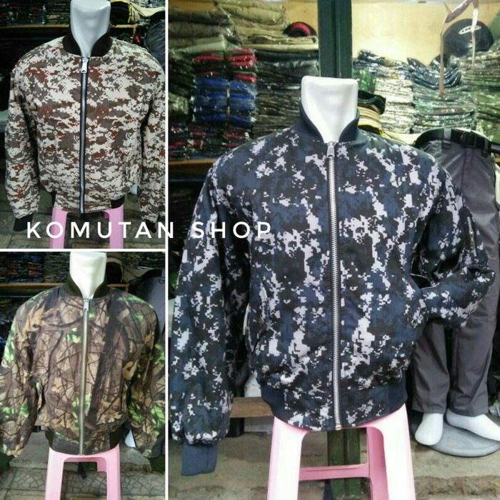 Jaket Bomber / Pilot Loreng Digital / Jaket Army / Motif ABRI / Jacket  "PROMO AWAL TAHUN"