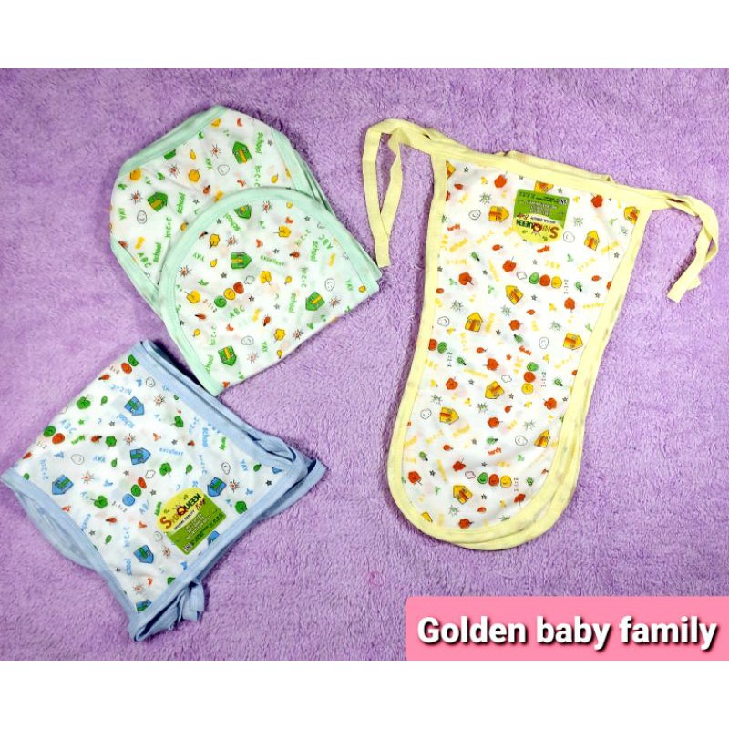 12 Pcs Popok Tali Shaqueen/ Zahdan Putih Print Murah Bahan Tc