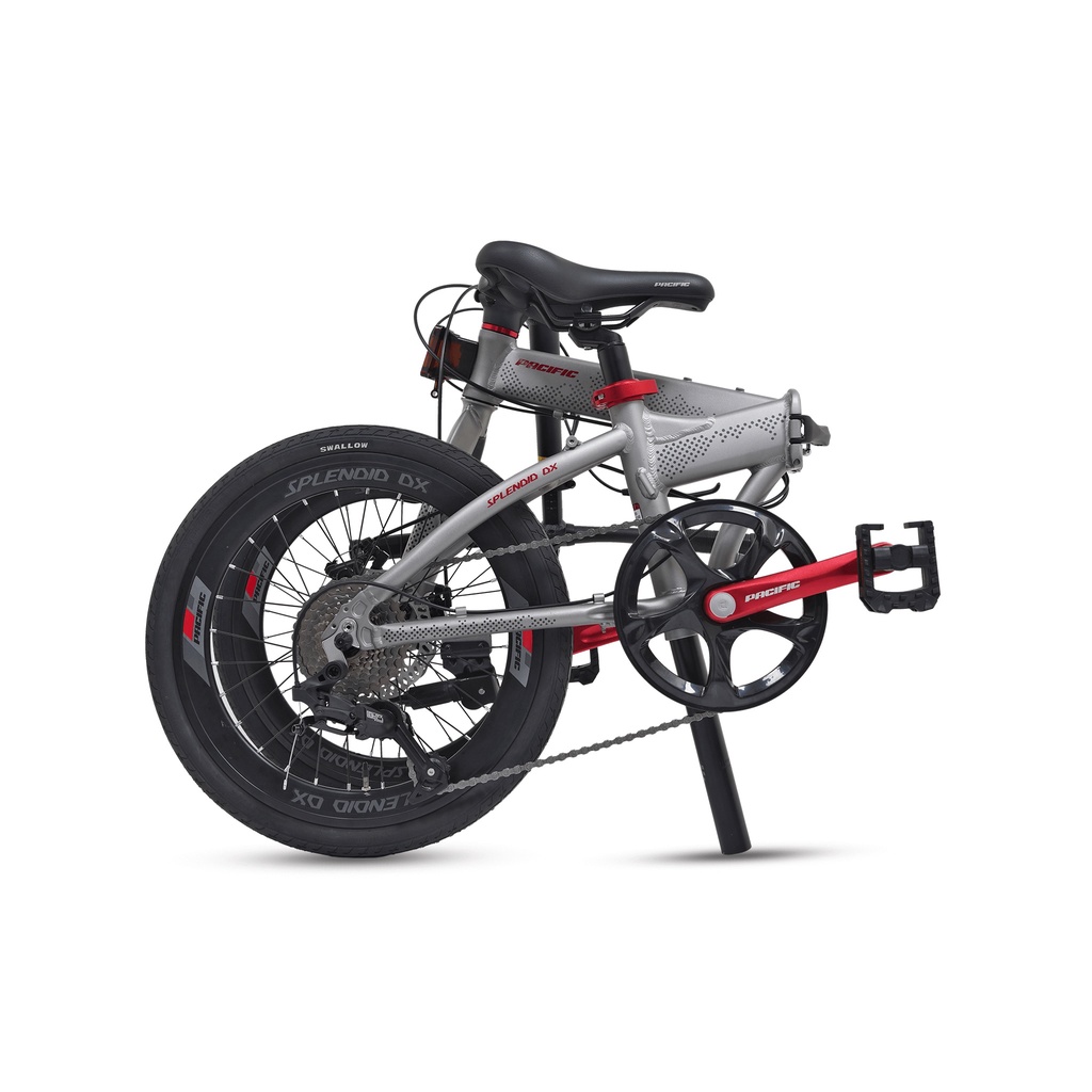 SEPEDA LIPAT PACIFIC SPLENDID DX 20” 9 SPEED FRAME ALLOY MECHANICAL DISC BRAKE BICYCLE FOLDING BIKE