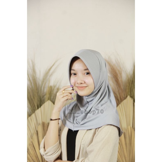 Bergo Jersey premium / hijab sporty pendek / hijab sporty salur (PET BESAR LINEAR)-2
