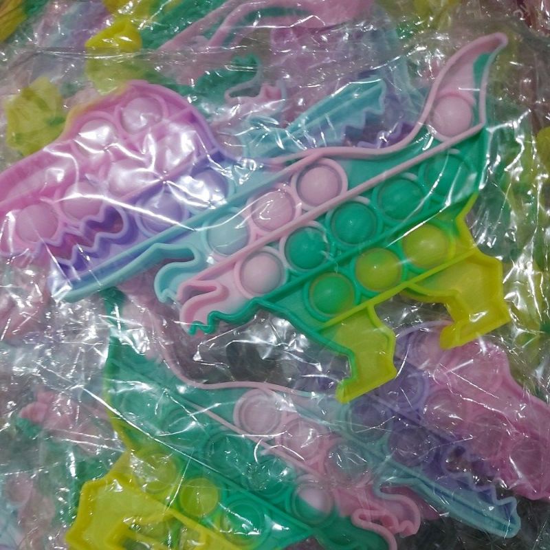 POP IT BENTUK-BENTUK MAINAN ANAK IMPOR-Dino makaron