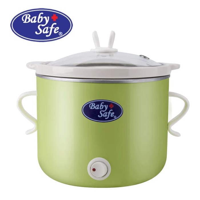 Slow Cooker Baby Safe ON OFF Button LB008 Green 0.8L Perlengkapan Bayi Garansi Resmi 1th