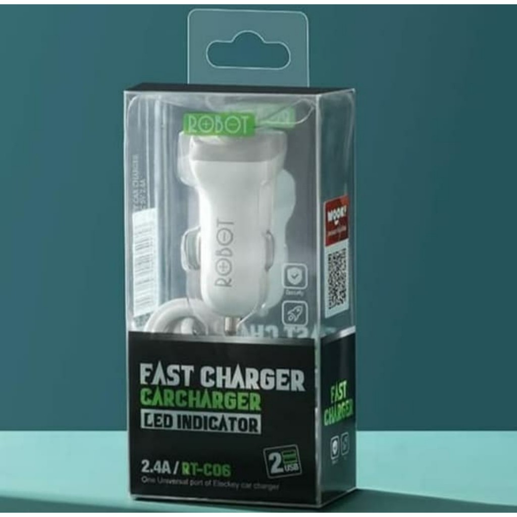 KHANZAACC ROBOT RT C06 Car Charger Dual Output ORIGINAL