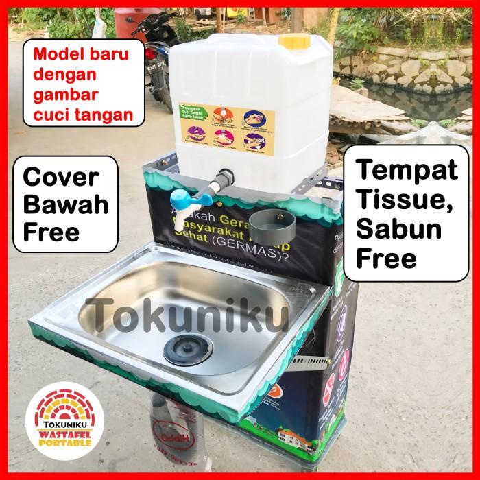 Washtafel Wastafel Bak Cuci Tangan Portable Tempat Cuci Piring Drum Tong Jerigen