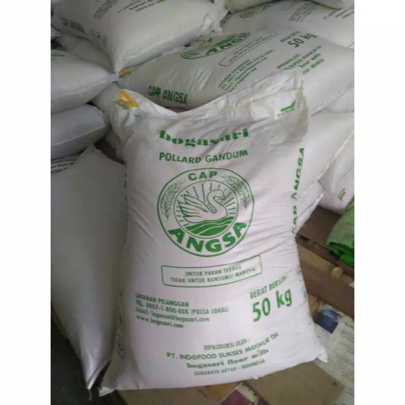 POLLARD ANGSA Dedak gandum pakan ternak 1kg eceran POLAR GANDUM Dedak gandum penggemuk ternak cepat