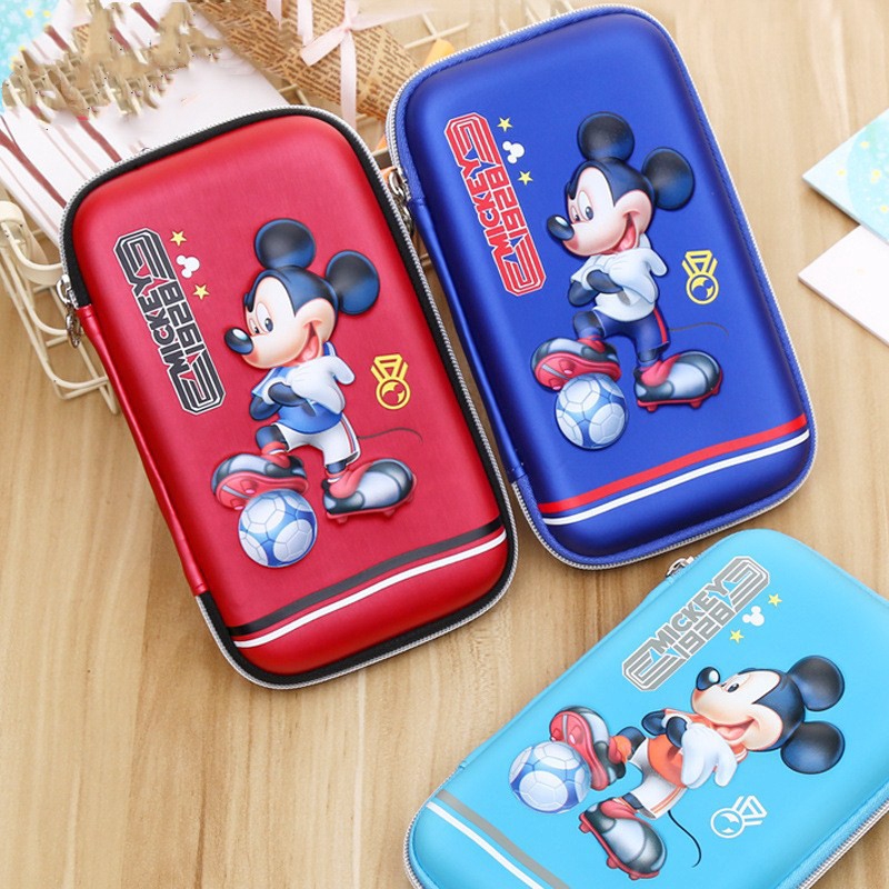 Ready STOCK Baru Disney 3D Tahan Air Kapasitas Besar EVA pen case