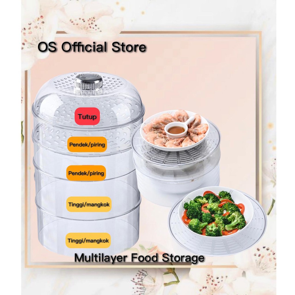 OS Multilayer Food Storage Layer / Rak Penyimpanan Makanan / Rak Makanan