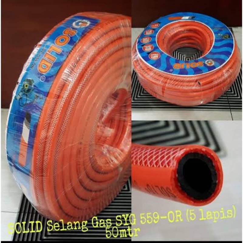 Selang GAS LPG SOLID 5 Lapis SNI Kawat Baja