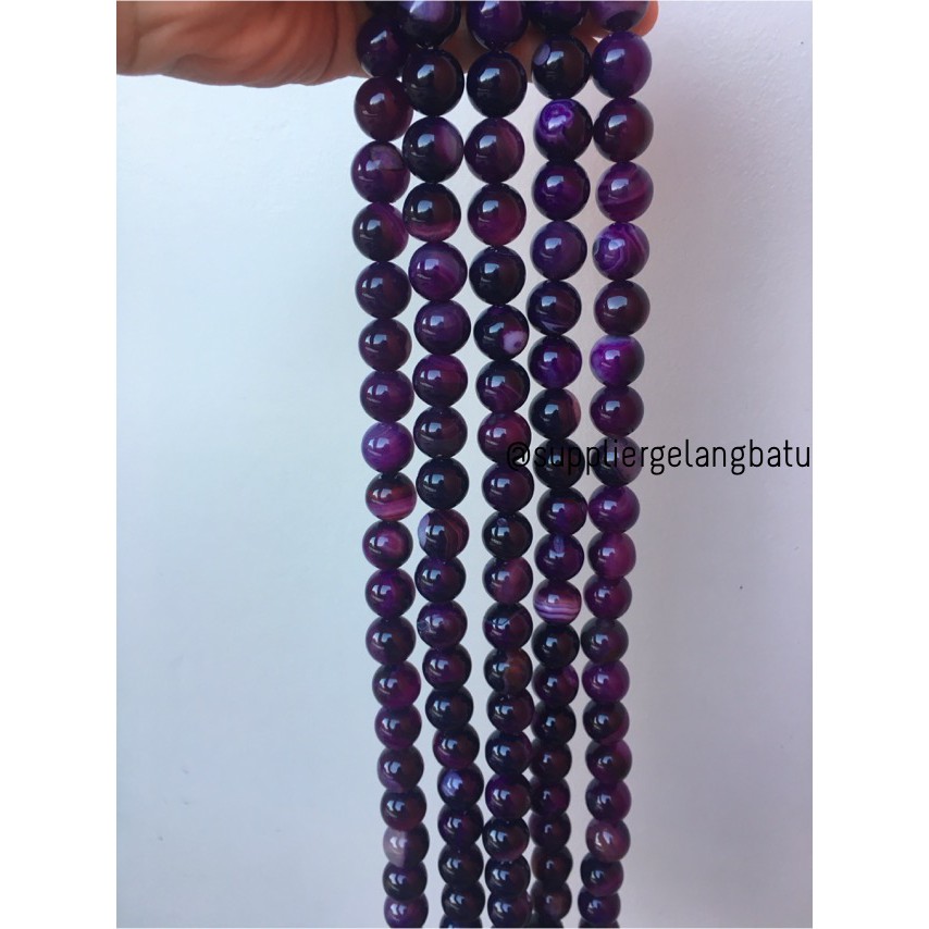 bahan batu kecubung kampung 16mm amethys stone aksesoris pria wanita pernak pernik fashion unisex