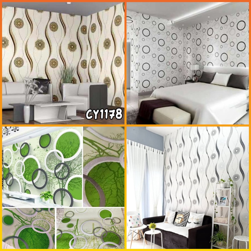 PUSATWALLPAPER- WALLPAPER STICKER MOTIF PREMIUM HIGH QUALITY/WALLSTIKER/WALLPAPERDINDING CY1178