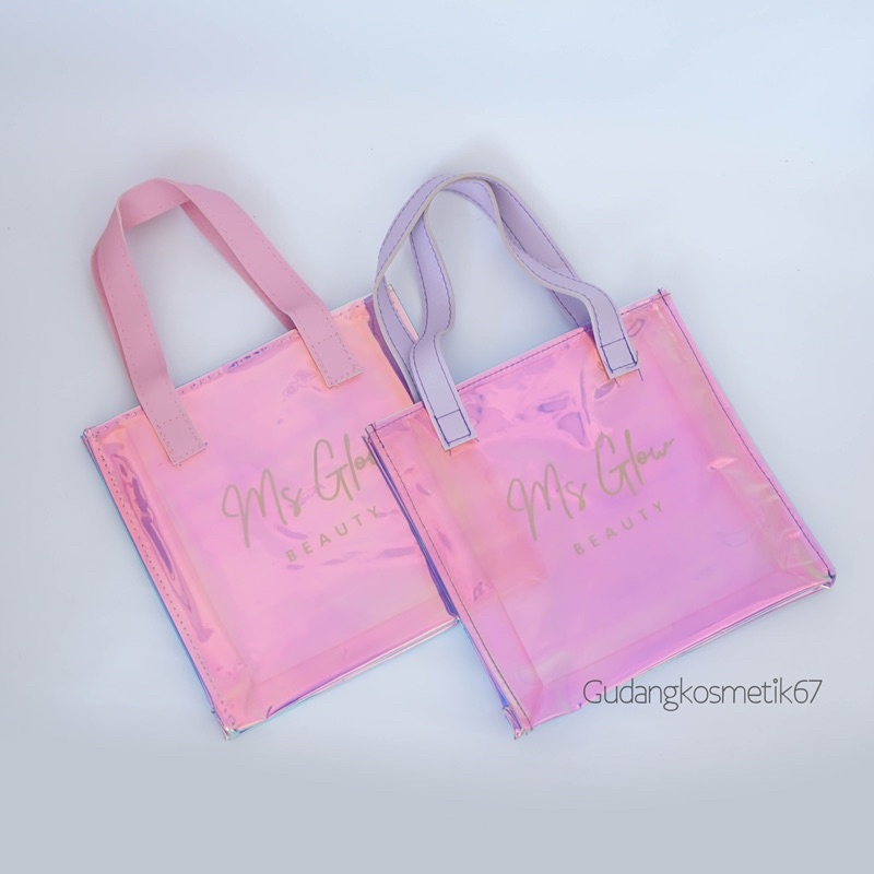 TOTEBAG HOLOGRAM TOTEBAG MS GLOW GIFT MS GLOW TAS MS GLOW POUCH MS GLOW SOUVENIR MS GLOW MURAH