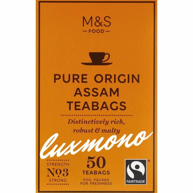 

M&S MARK MARKS & AND SPENCER PURE ORIGIN ASSAM TEABAGS TEA TEH CELUP