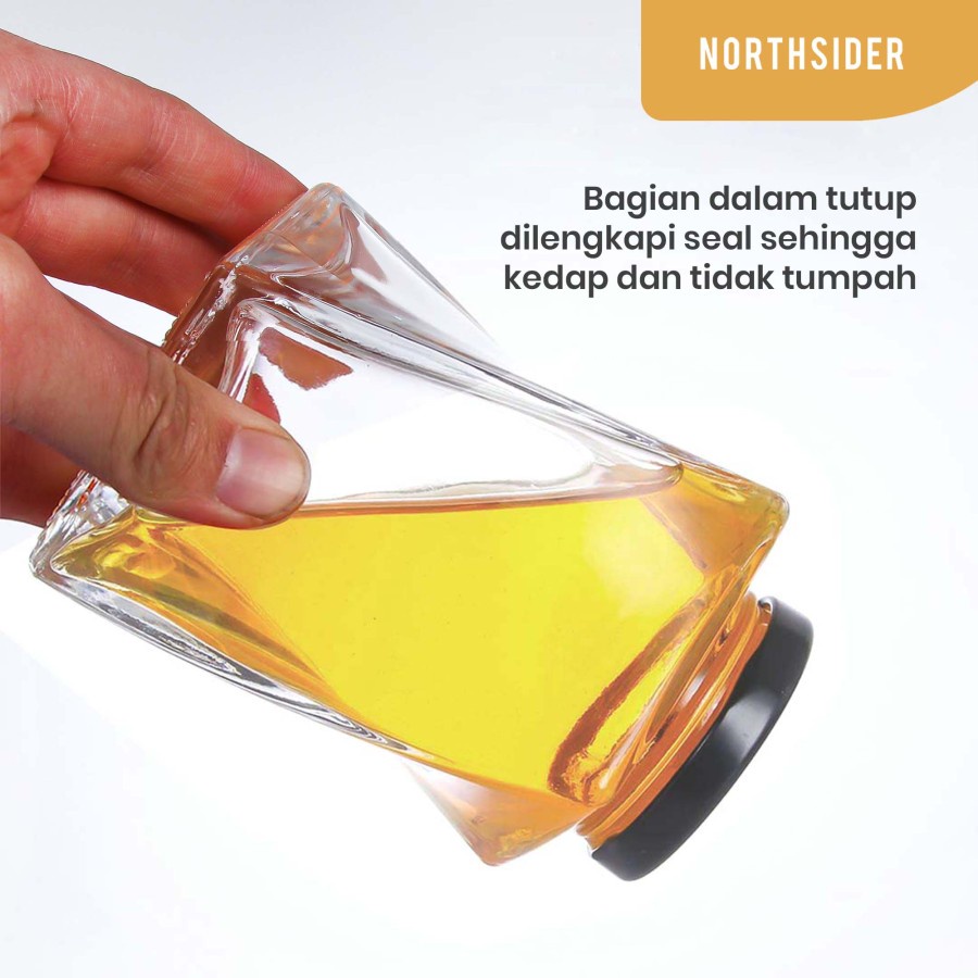 BOTOL KACA TWIST SHAPE 350ML KEMASAN MADU SELAI HONEY GLASS JAR