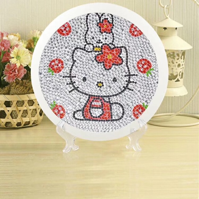 Diamond painting art beads frame bulat hello kitty unicorn pooh karakter