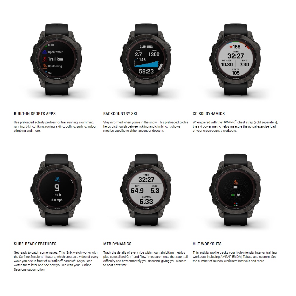 Garmin Fenix 7 Silver w/ Graphite Silicone Band - Garansi Resmi TAM