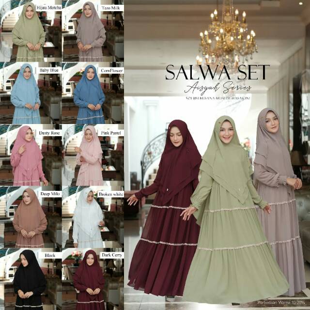 Salwa Set by Al Hijaz - SET GAMIS ORIGINAL BY AL HIJAZ, GAMIS PREMIUM. Ied series