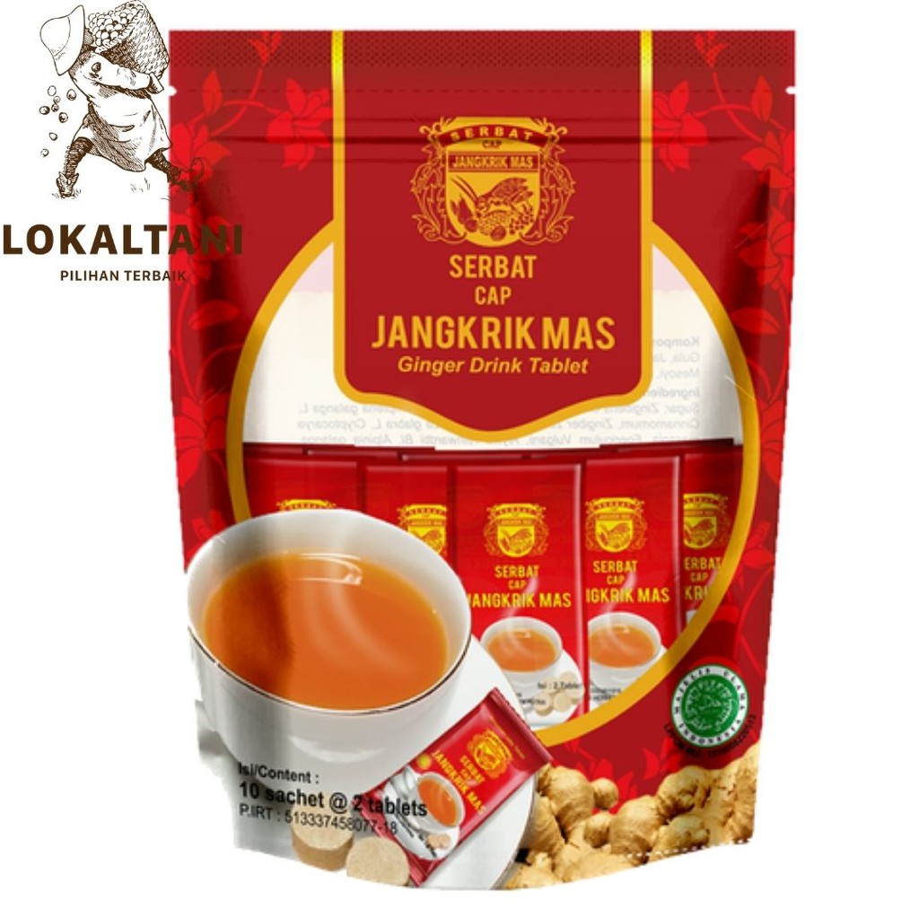 

Minuman JAHE serbat cap jangkrik mas / Ginger drink tablet