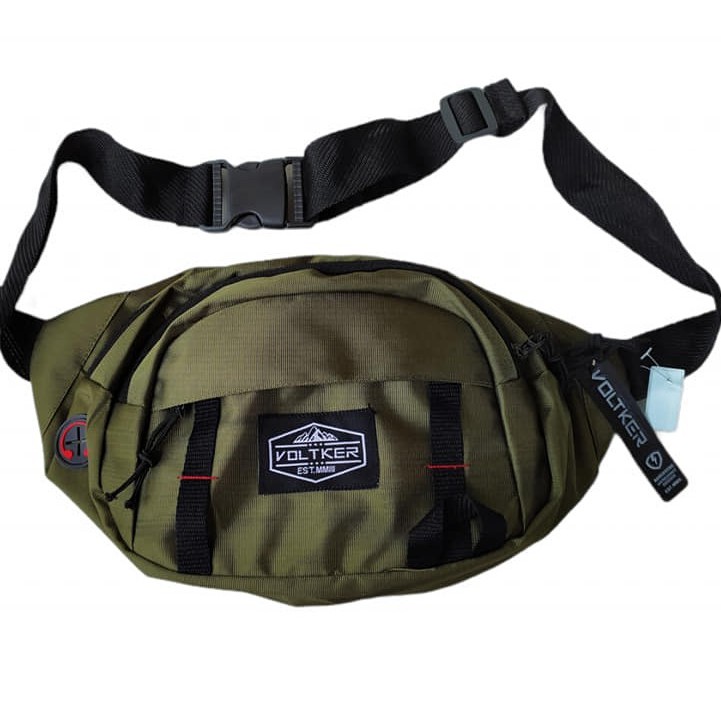 Tas Kecil  Selempang Slempang Pinggang Waistbag Sepeda Distro Voltker Cowok Pria Original Murah