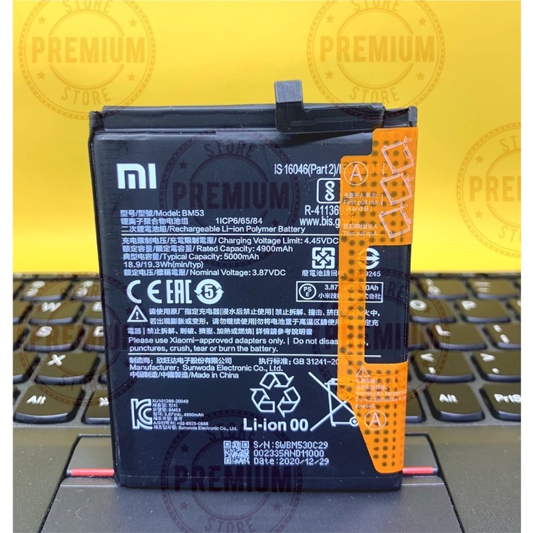 Baterai Batre Xiaomi Mi10T - Mi10T Pro - Mi 10T Pro Batre Xiaomi BM53 Original new