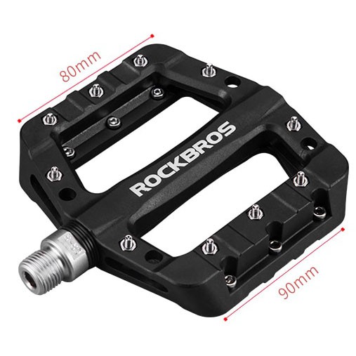 Rockbros Pedal Sepeda MTB Mountain Aluminium Alloy Non Slip - Black