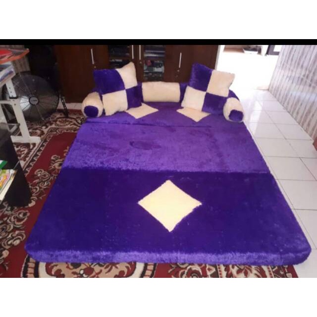 Sofa Bed Minimalis Karakter Bulu Rasfur Lipat