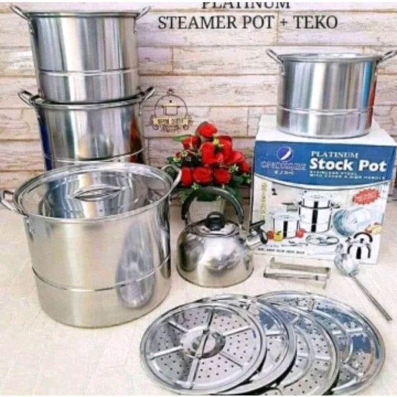 Stock Pot Onokabe Platinum/Panci Pot Onomane Platinum