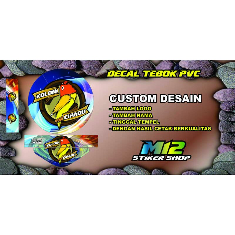 stiker Tebok pvc custom