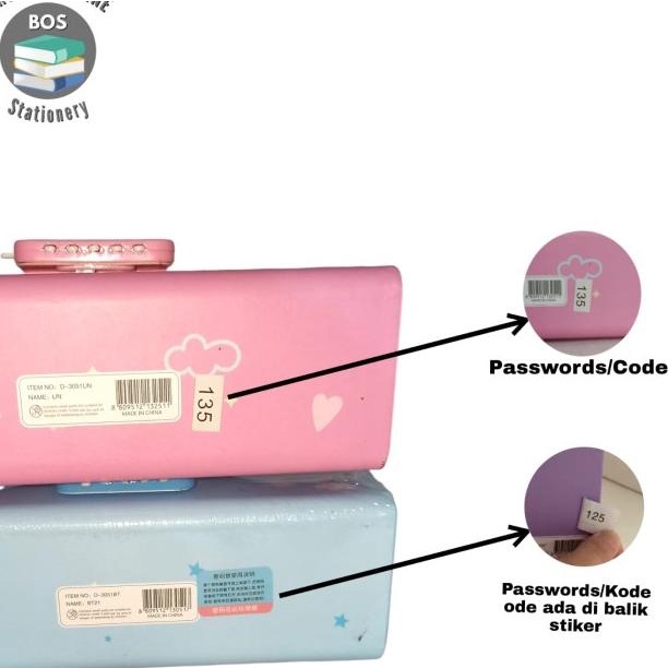 

Bos Kotak Pensil Karton+Kode Kunci/Tempat Pensil/Pencil Case Code/Pin