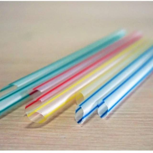 Sedotan bubble murah ukuran 8mm lancip isi 250/Sedotan Bubble BOBA SALUR BENING /Sedotan Pop Es/sedo