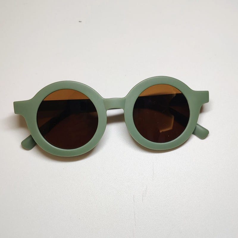 (CDM) KACAMATA ANAK UNSEX KACAMATA ANAK BERJEMUR UV 400 BINGKAI BULAT TERBARU-HIJAU