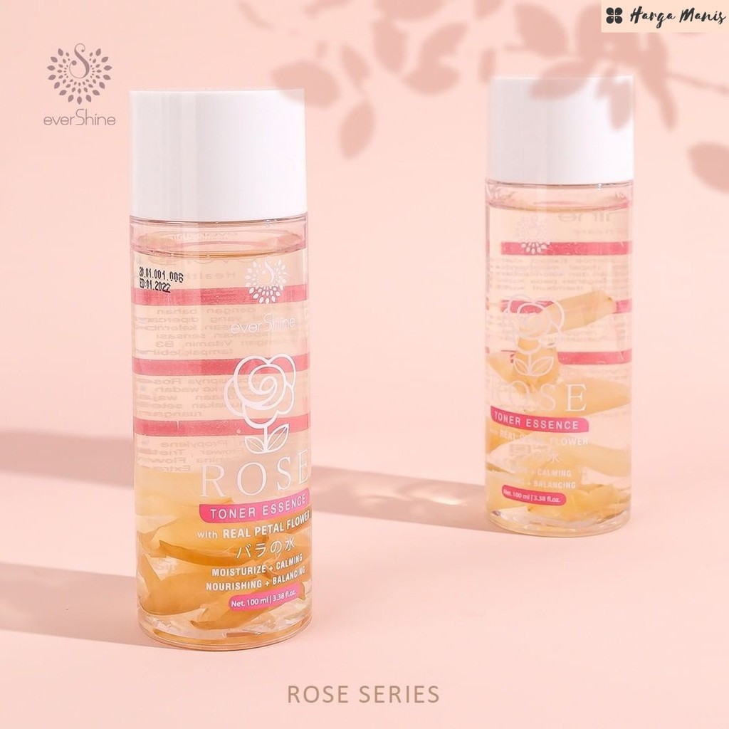 ROSE TONER EVERSHINE / ROSE WATER TONER SKINCARE AIR MAWAR ASLI . REAL ROSE TONER with REAL PETALS