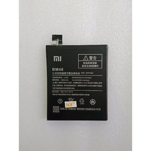 BATERAI XIAOMI BM46 REDMI NOTE 3 - BATRE XIAOMI REDMI NOTE 3 BM46 ORIGINAL