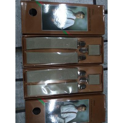 Paket Hemat Suspender dan Dasi Kupu Kupu Warna Cream   Coklat Susu   Kualitas Premium Import dan Re
