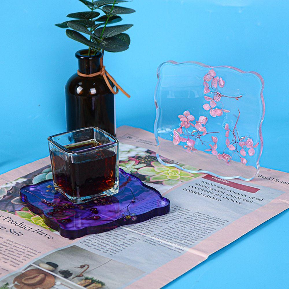 [Elegan] Coaster Cetakan DIY Untuk Epoxy Resin UV Resin Persegi Cetakan Silikon