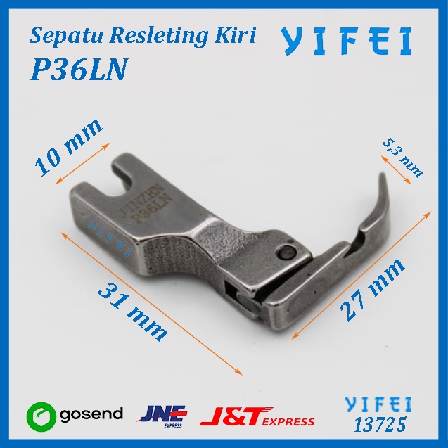 Sepatu resleting sisi kiri P36LN/N(mesin jahit high speed industrial)/Zipper Kiri P36LN/YIFEI-13725
