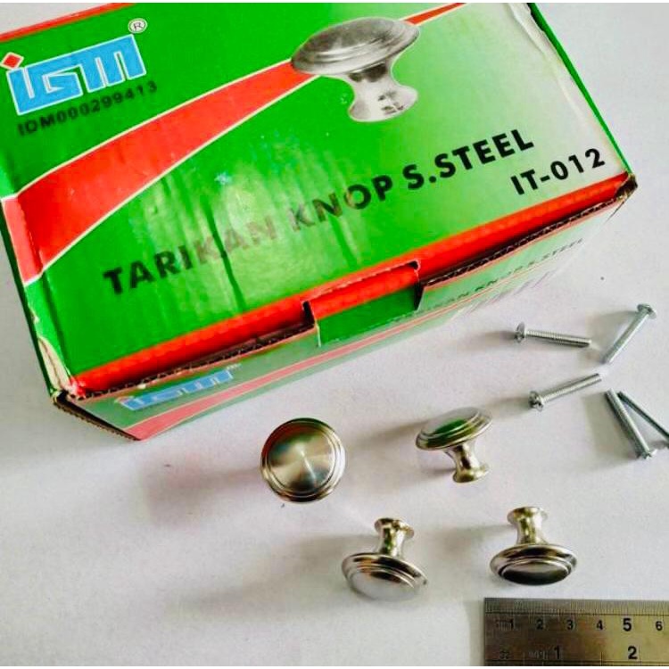 KNOB LACI Tarikan Laci Bulat Stainless Steel + Plastik Tarikan Handle Knop Laci Lemari - IGM IT-012