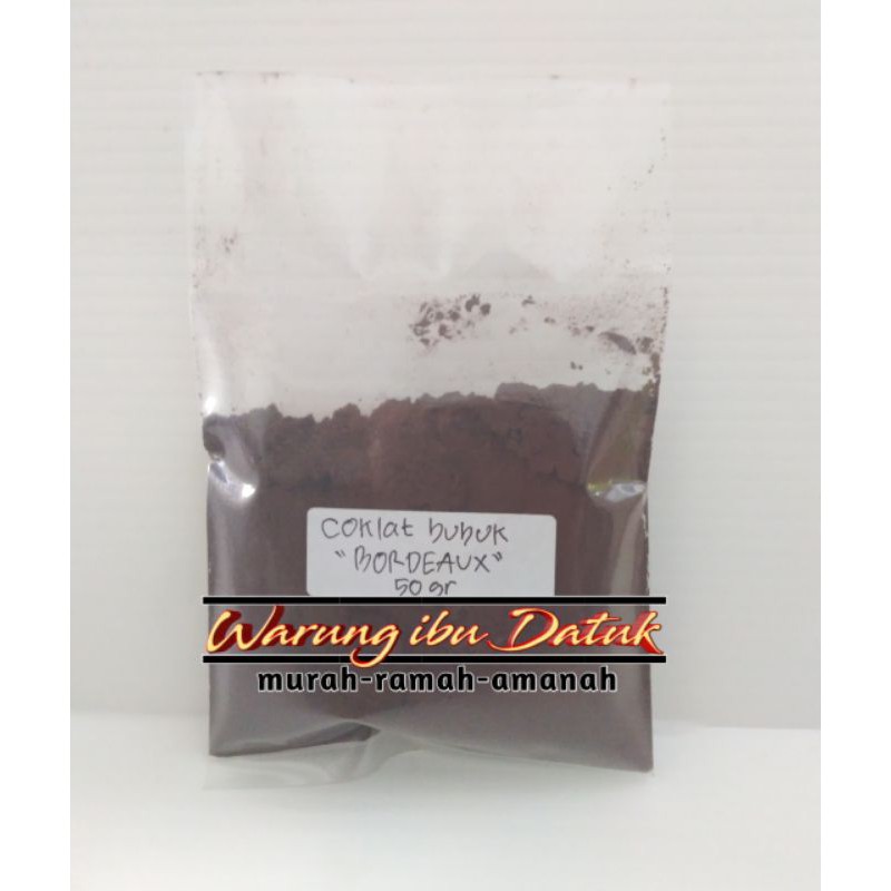 

Coklat bubuk merk TULIP BORDEAUX 50g