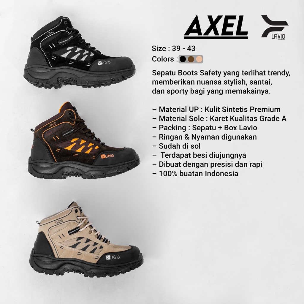 Sepatu Safety Boots Original Lavio Axel Best Seller