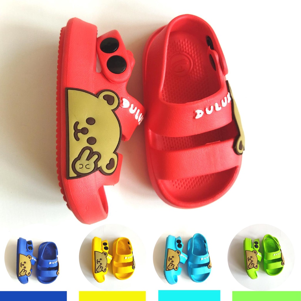 Sandal Anak Bayi Perempuan Laki Laki Karakter Beruang Lucu Size 20-25