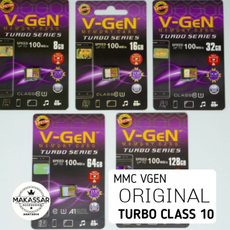 MEMORY CARD VGEN 8GB 16GB 32GB 64GB 128GB ORIGINAL 100% MICRO SD VGEN