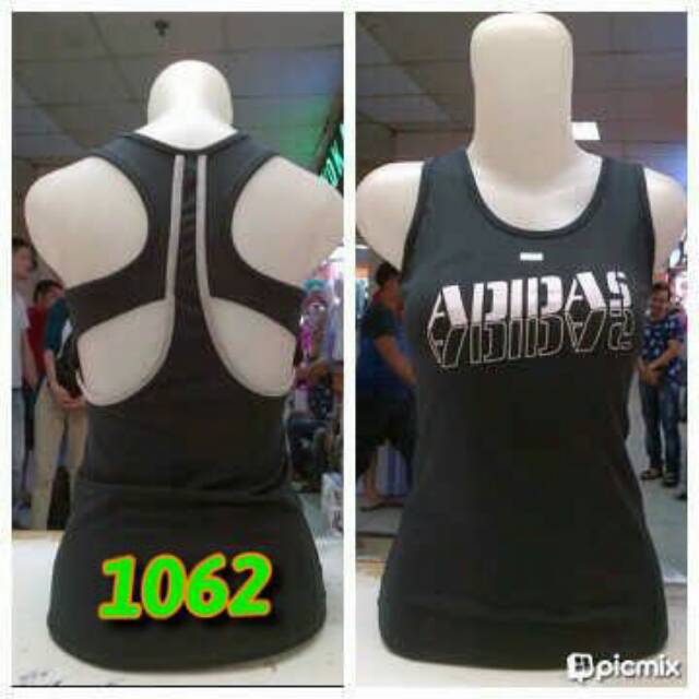 Atasan baju adidas senam Dan aerobics Dan fitness Dan zumba Dan yoga