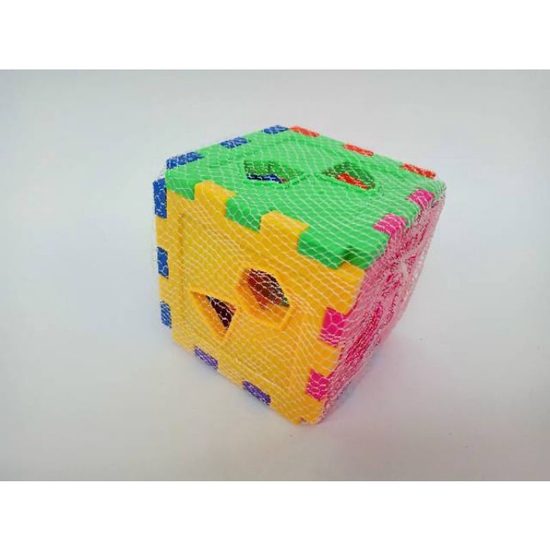 Mainan Edukasi Anak Puzzle kotak Plastik