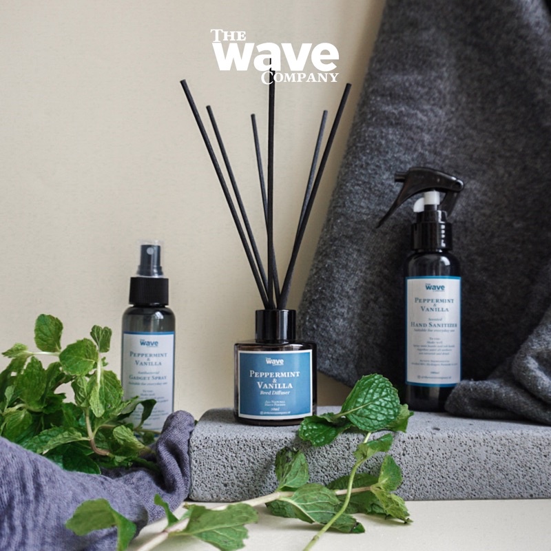 Reed Diffuser (50ml) - The Wave Company-Peppermint & Vanilla