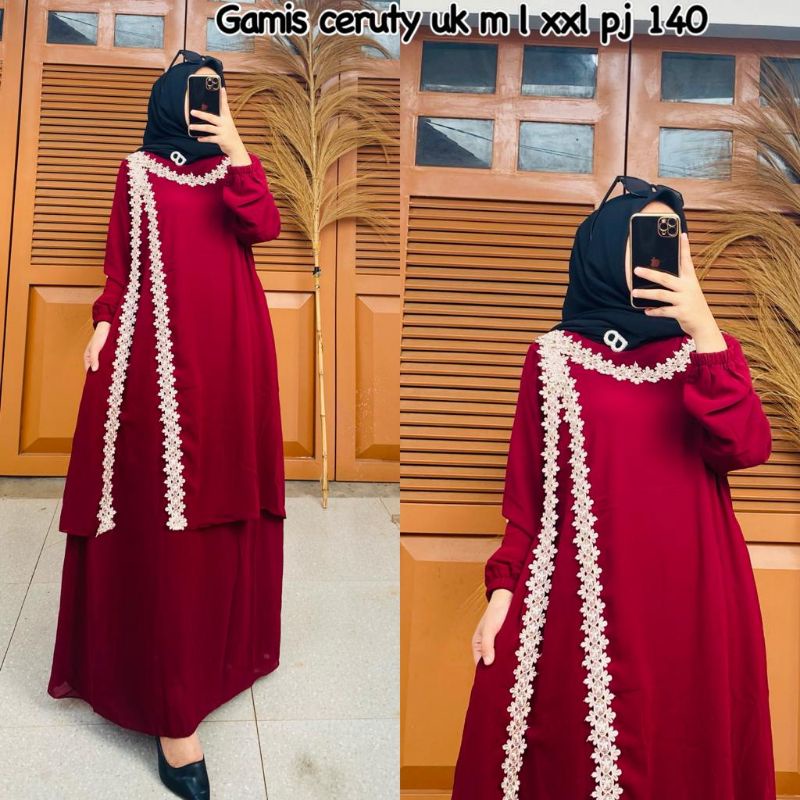 gamis abaya ceruty terbaru / gamis abaya / gamis terbaru / danik maxy /zafina / maxy dress